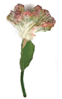 10 Inches Plastic Cactus Stem - Green/Burgundy - Bare Stem