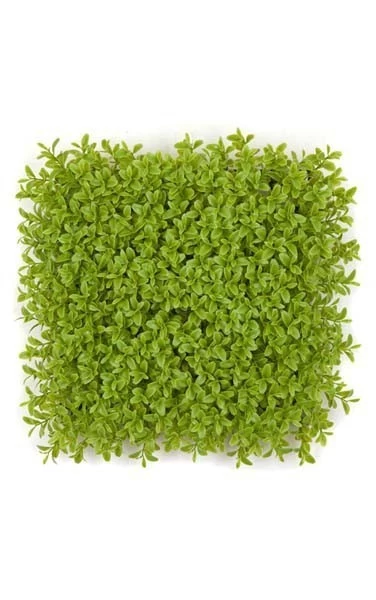 10 Inches X 10 Inches Plastic Boxwood Mat - Light Green - FIRE RETARDANT