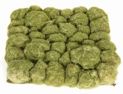 14 Inches Styrofoam Moss Block - Green With Brown Back