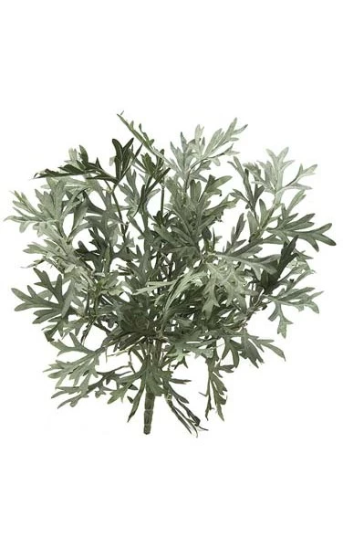 15 Inches Artemesia Bush - 10 Inches Width - 76 Leaves - Silver/Green- FIRE RETARDANT