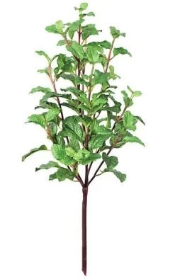 18 Inches Mint Leaf Spray - 106 Green Leaves - 6 Inches Stem - Bare Stem