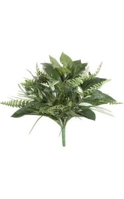Mixed Foliage Bush With Philo, Fishtail Fern, Cordyline, And Grass