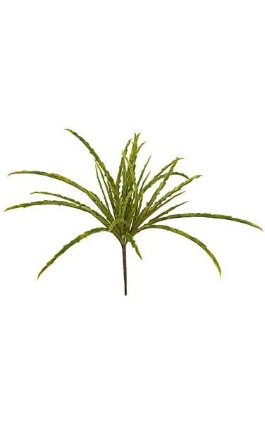 20 Inches Plastic Leaf Bush - Green/Yellow Leaves - 12 Inches Width - 5 Inches Stem - Image 2