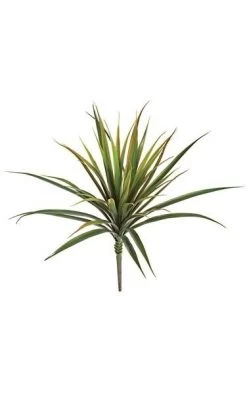 24 Inches Plastic Yucca Bush - 44 Green/Red Edge Leaves