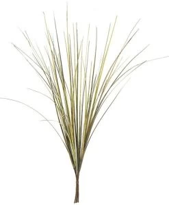 24 Inches PVC Onion Grass Spray - 6 Stems - Olive
