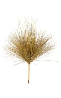 25 Inches PVC Grass Bundle Bouquet - Wrapped Raffia Stem