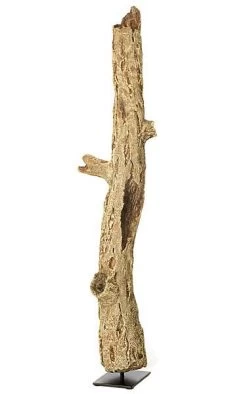 28 Inches Plastic Fossil Trunk With Stand - Light Brown