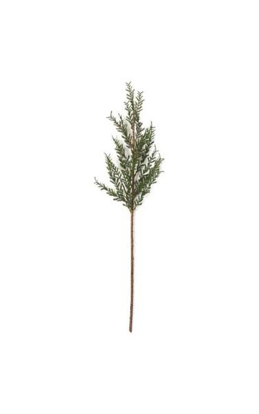 30 Inches Plastic Juniper Spray - 20 Green Tips - Wood Textured Stem