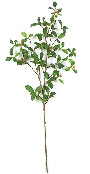 31 Inches Live Oak Branch - 108 Green Leaves - FIRE RETARDANT
