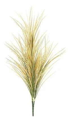 31 Inches Plastic Grass - 190 Yellow/Green/Red Leaves - Bare Stem