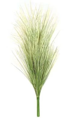 31 Inches PVC Onion Grass Bush - Lt. Green/Yellow - 12 Inches Width