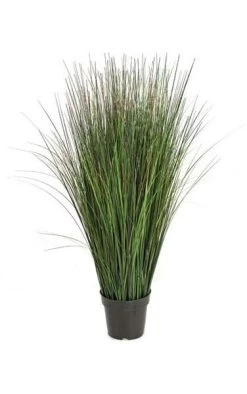 35 Inches PVC Onion Grass - Mixed Green - Weighted Base