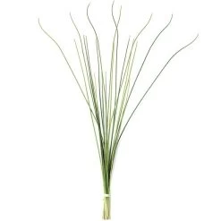 36 Inches Plastic Grass Bundle With Raffia - 24 Tutone Green Stems - 1 Inches Thick