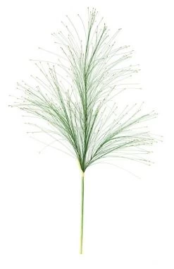36 Inches Plastic Small Seed Grass Spray - Green Grass - Green/Brown Seeds