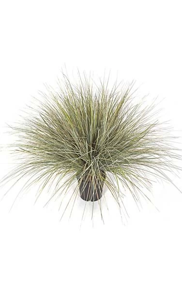 PVC Onion Grass Bush - Grey/Green/Yellow - Weighted Base