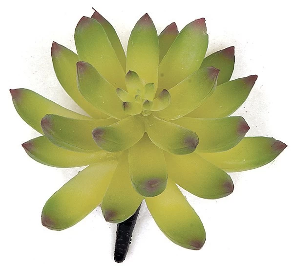 4 Inches Plastic Agave Pick - Green/Purple - 2.75 Inches Stem