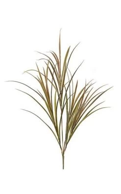 42 Inches Plastic Grass Bush - 45 Tutone Brown Leaves - 20 Inches Width