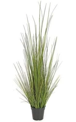 45 Inches PVC Onion Grass - Tutone Green - 15 Inches Width - Weighted Base
