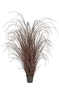50 Inches PVC Onion Grass - Brown - 32 Inches Width - Weighted Base