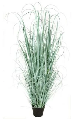55 Inches PVC Onion Grass Bush - Mint Green/Blue - Weighted Base