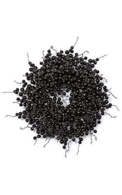 Ilex Candle Ring - 6 Inches Inside Diameter - 12 Inches Outside Diameter - Black