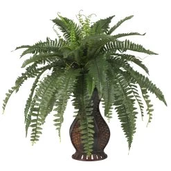 Boston Fern W/Urn Silk Plant