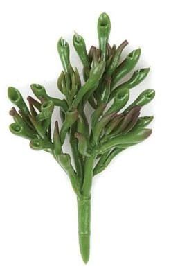 7 Inches Plastic Hatiora Plant - Green - Bare Stem - FIRE RETARDANT