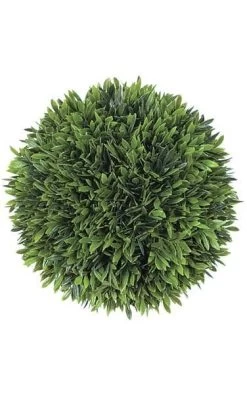 8 Inches Plastic Podocarpus Ball - 188 Green Leaves