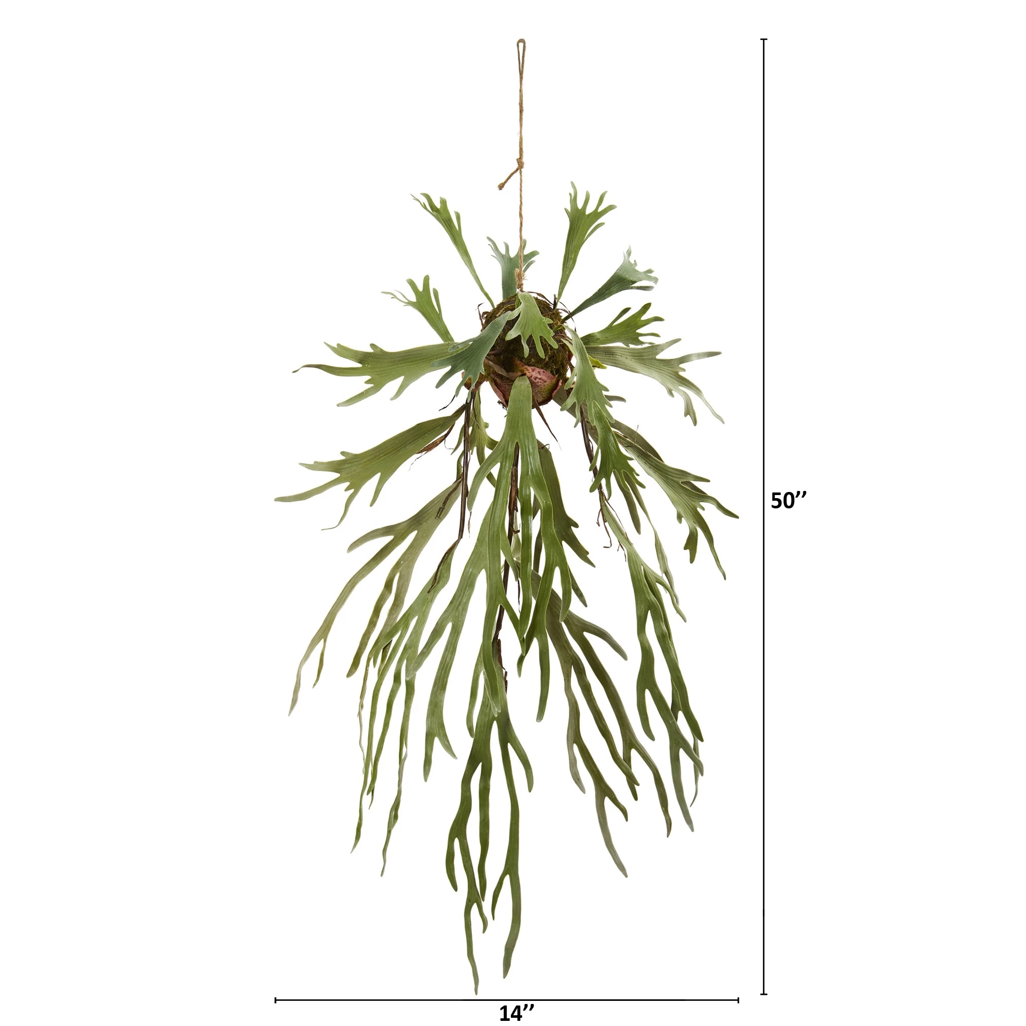 50" Staghorn Artificial Hanging Plant - Image 2