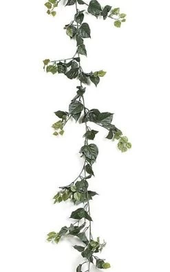 9.5 Feet Bougainvillea Garland - 314 Green Leaves