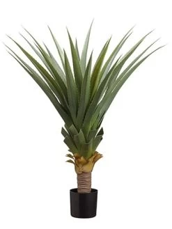 36 Inches Outdoor/Indoor Agave Plant 30 Leaves In Pot Green Gray