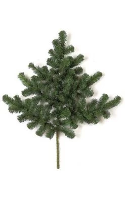 43 Inches PVC Virginia Pine Branch - 78 Tips - Green - FIRE RETARDANT