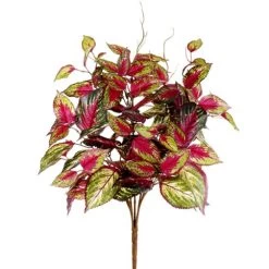 20 Inches Coleus-Bush-pink-Green-fake-artificial