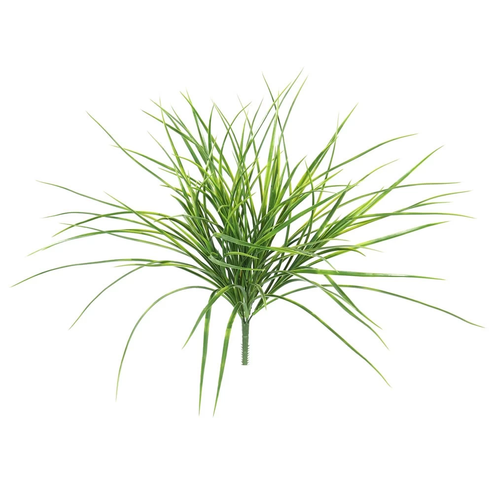 20" Green PVC Wild Onion Grass Bush