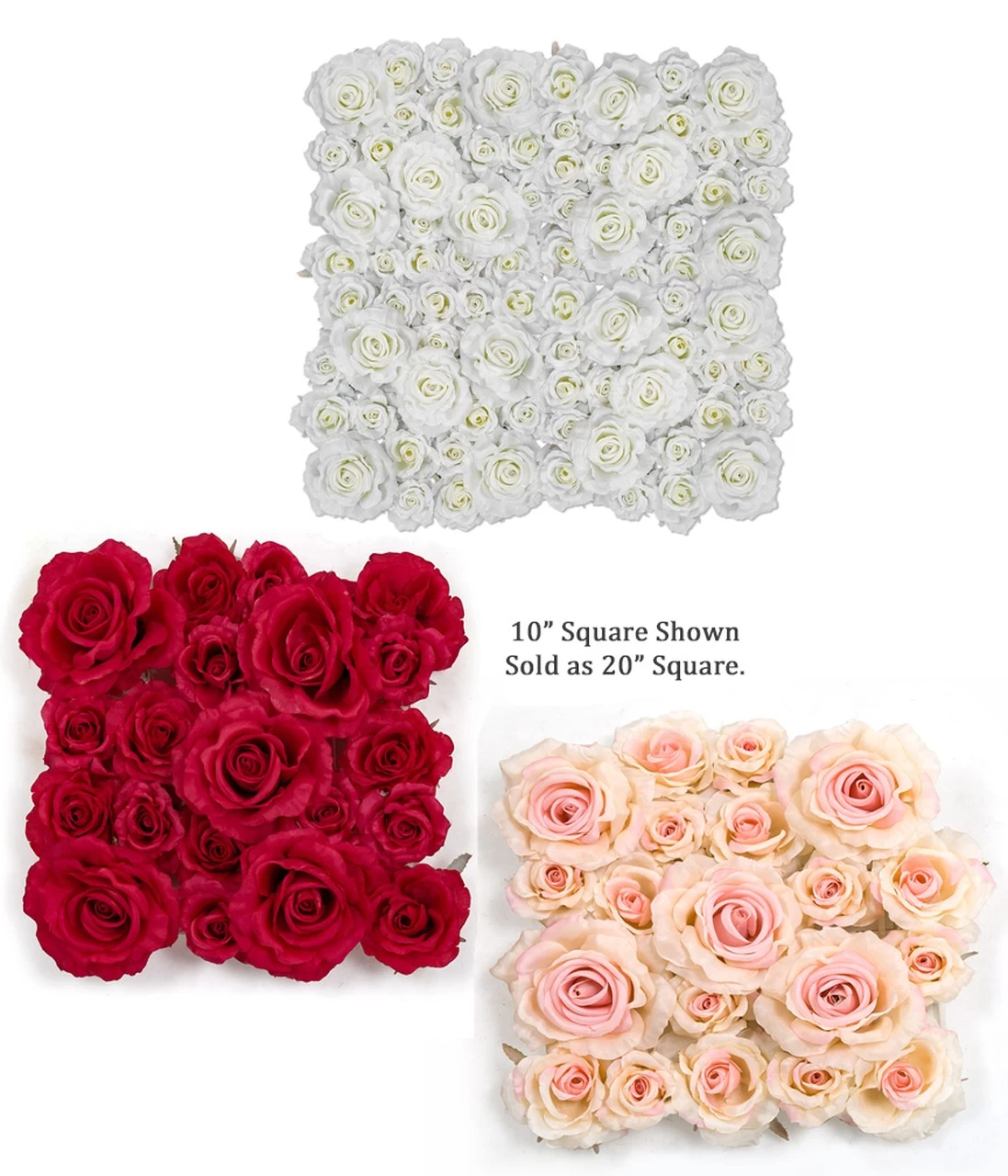 20 Inch X 20 Inch X 3 Inch Flowering Rose Mat | Red, White, Or Pink - Image 2