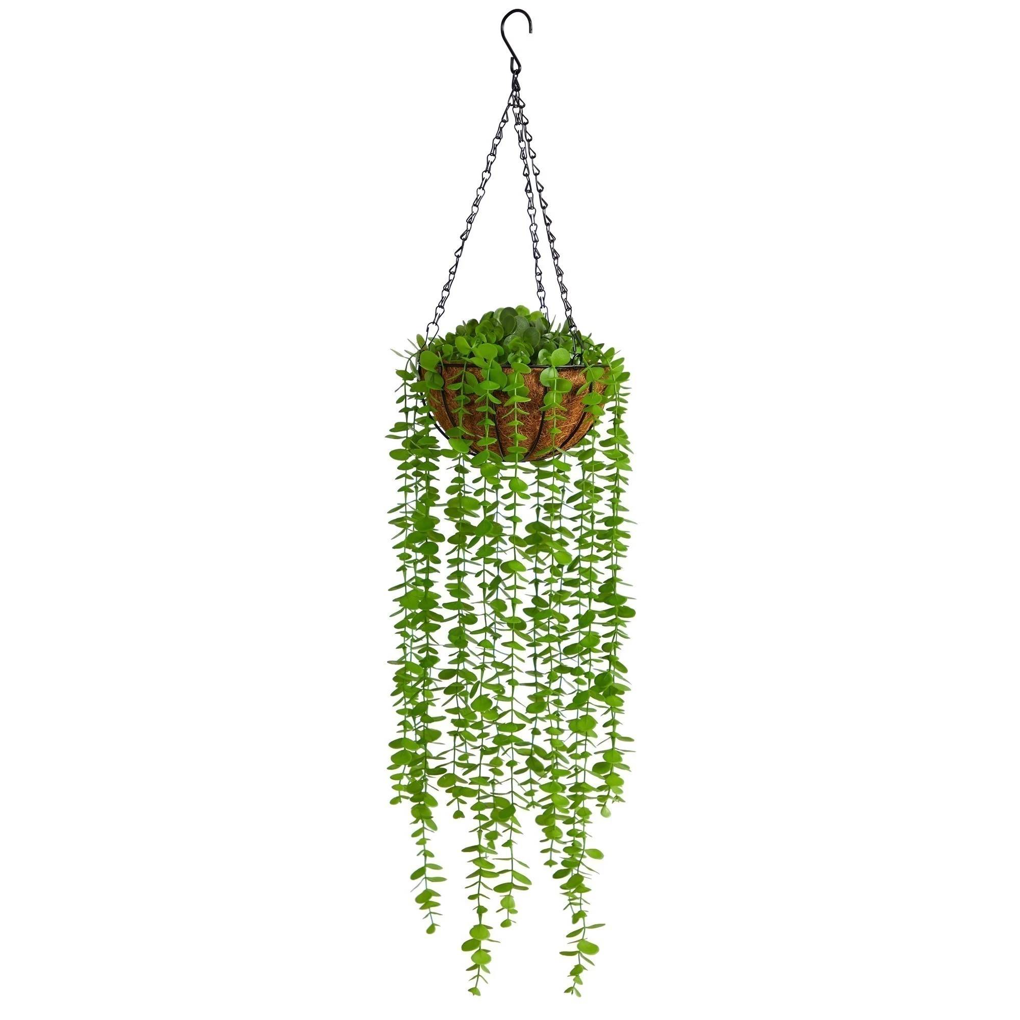 3’ Eucalyptus Artificial Plant In Hanging Basket - Image 2