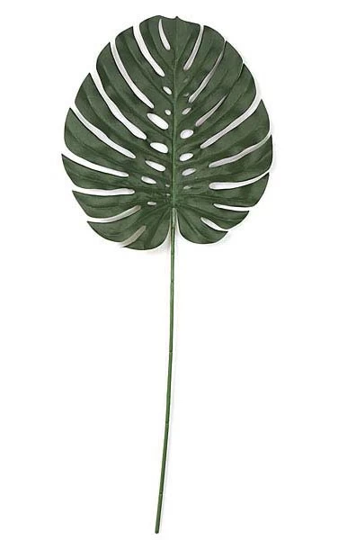 37 Inches Single Split Leaf Philodendron - Green - Fire Retardant Leaf Size Inches 15 Inches X 15 Inches