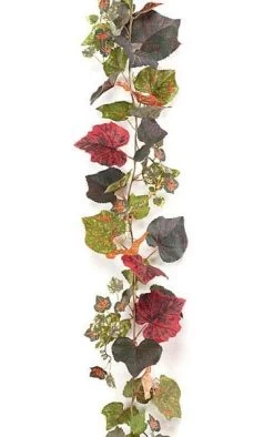 6 Feet Grape Leaf Garland - Multi Fall - FIRE RETARDANT