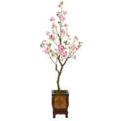 56â Cherry Blossom Artificial Tree In Decorative Planter