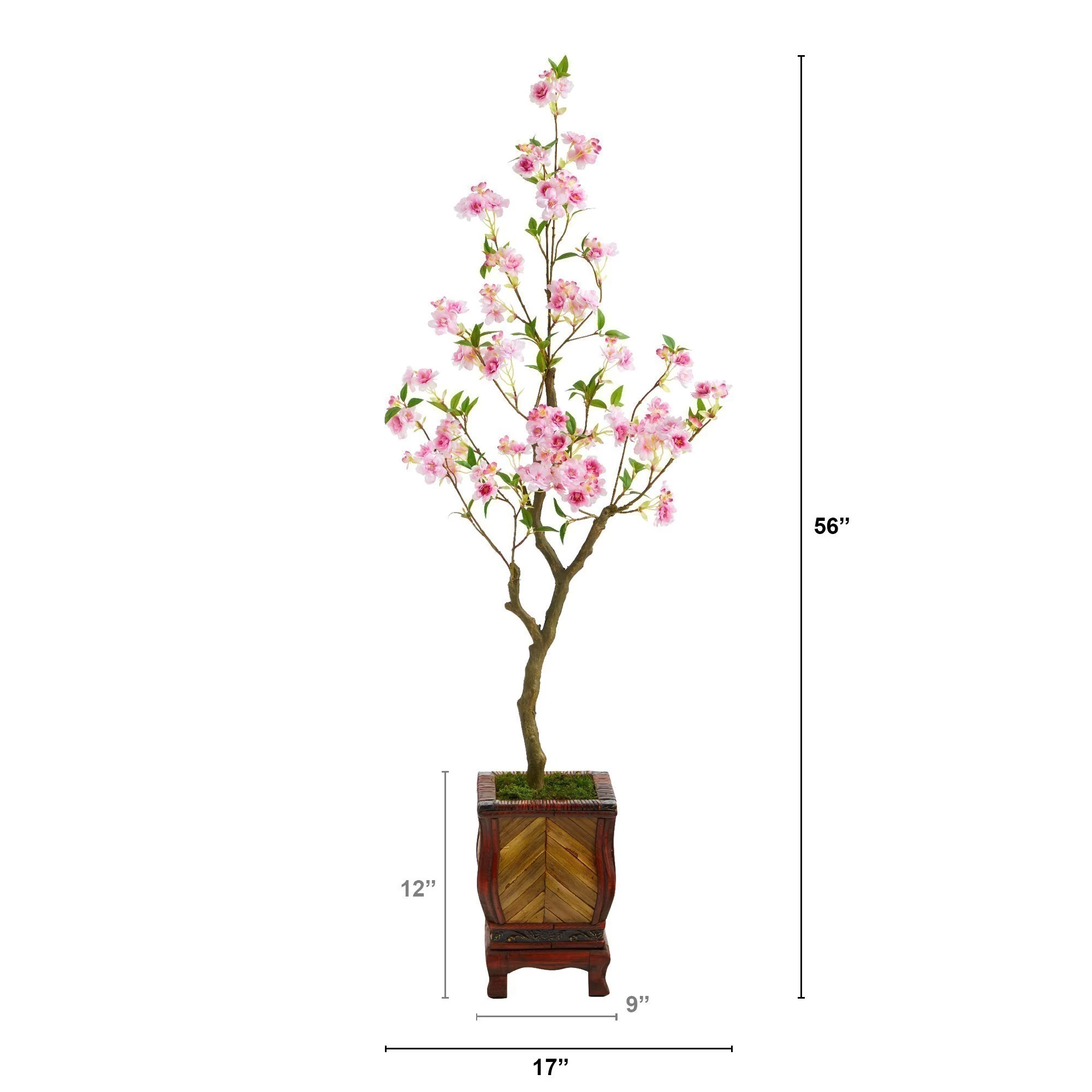 56” Cherry Blossom Artificial Tree In Decorative Planter - Image 2