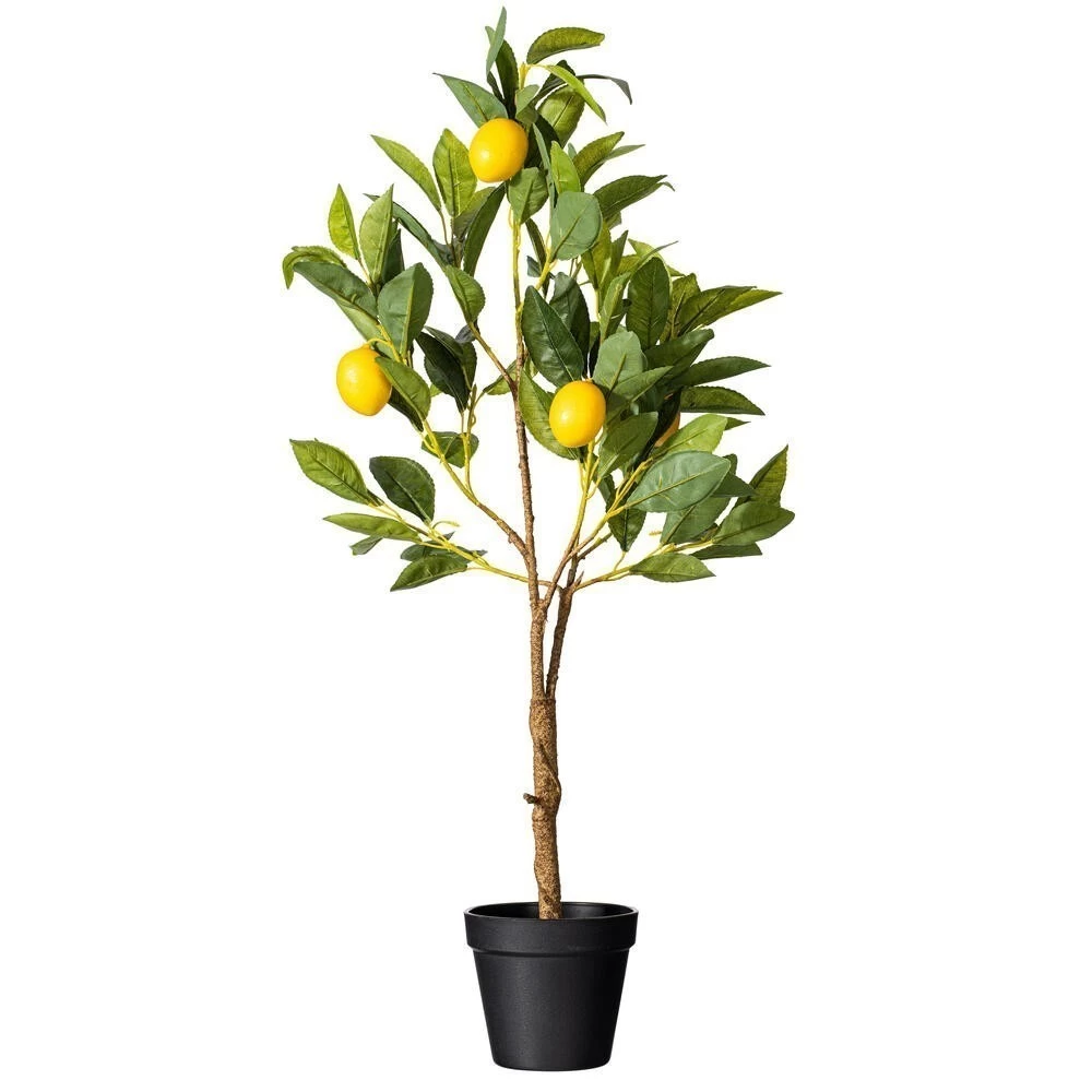 28" Potted Lemon Tree Real Touch Leaves