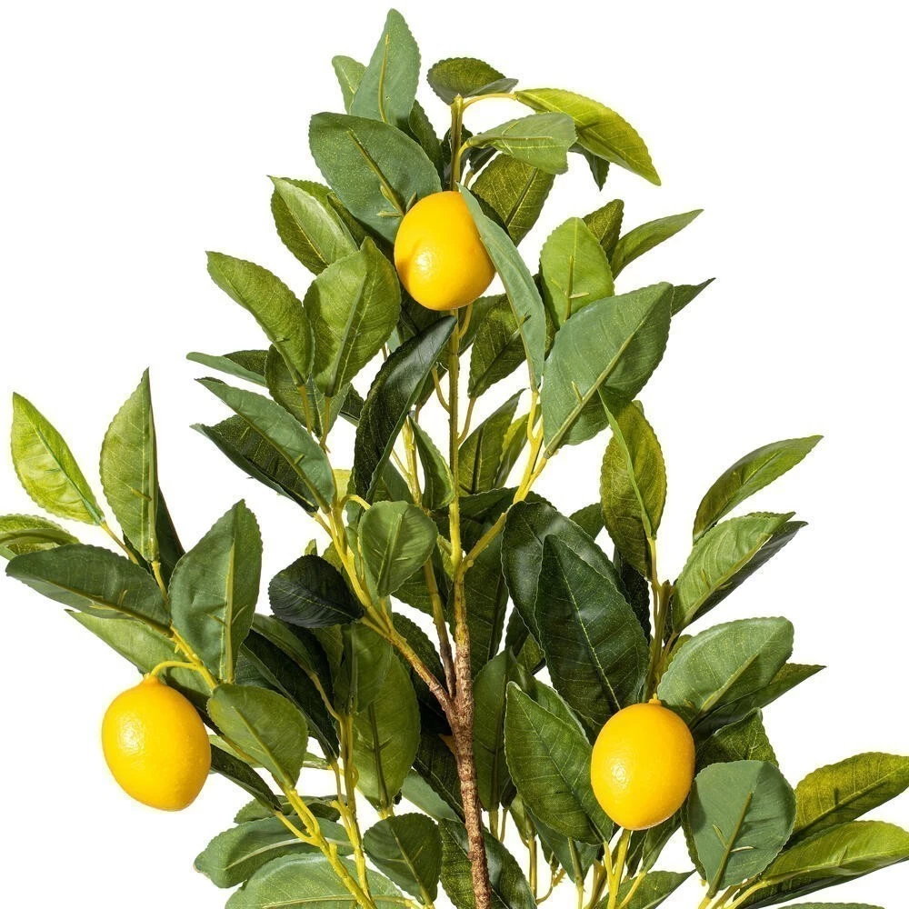 28" Potted Lemon Tree Real Touch Leaves - Image 4