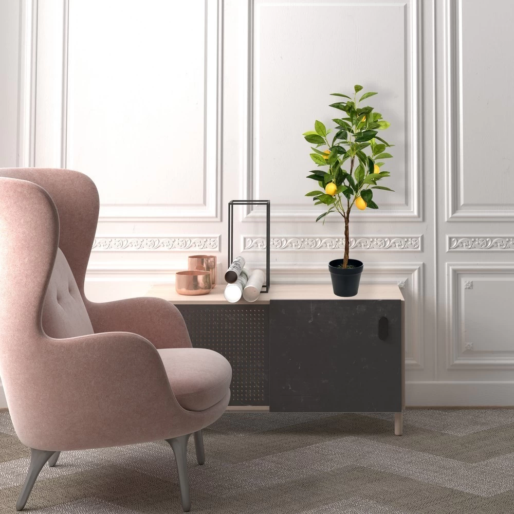 28" Potted Lemon Tree Real Touch Leaves - Image 6