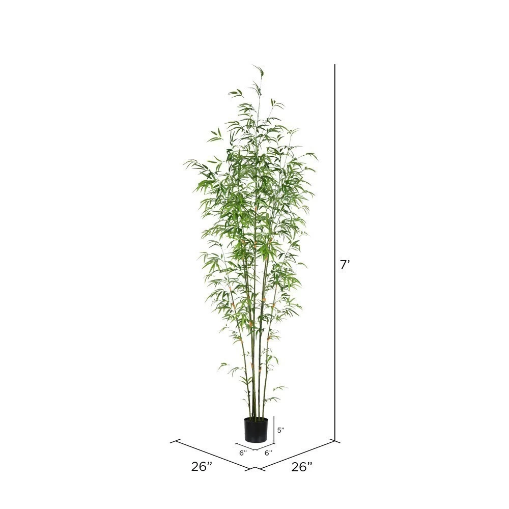 7' Potted Mini Bamboo Tree 1680 Leaves - Image 2