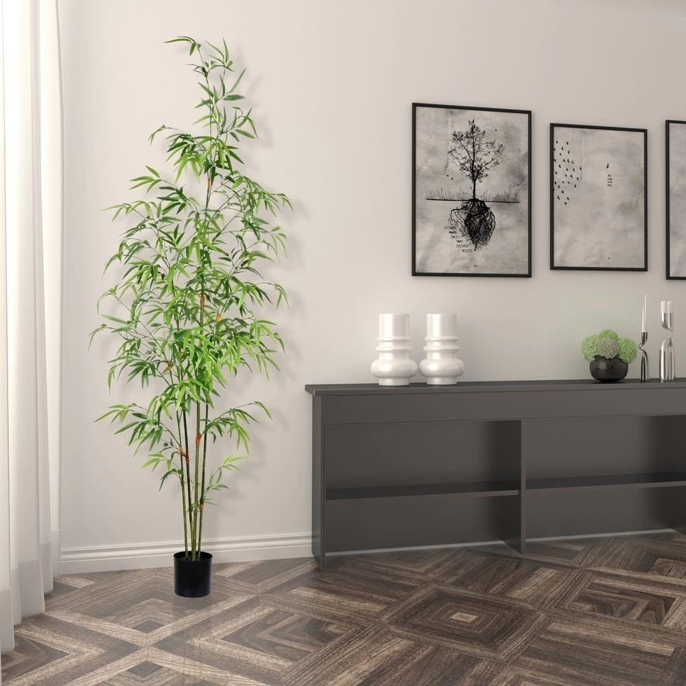 7' Potted Mini Bamboo Tree 1680 Leaves - Image 3