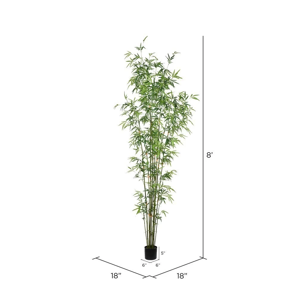 8' Potted Mini Bamboo Tree 2053 Leaves - Image 2