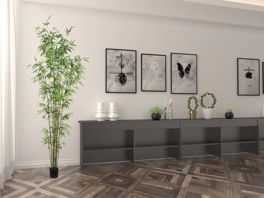 8' Potted Mini Bamboo Tree 2053 Leaves - Image 3