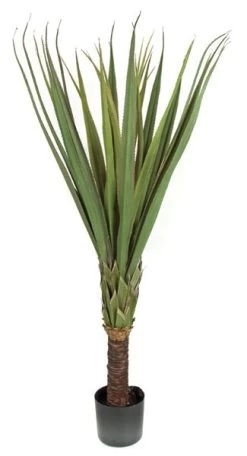 5 Feet Plastic Pandanus Tree - Synthetic Trunk - 32 Inches Width - Green