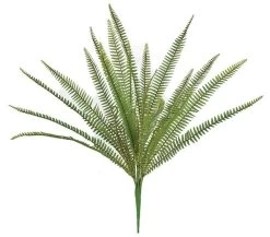 33 Inches Outdoor Plastic Fern Bush - 18 Leaves - 9 Buds - 29 Inches Width