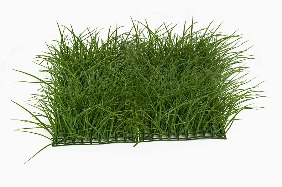 20 INCH X 20 INCH 8 Inch Tall DARK GREEN PLASTIC WILD LONG GRASS